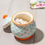 Nicola Spring - Hand-Printed Sugar Bowl - 10cm - Blue