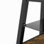 Meuble télé avec rangement en bois et plateau en verre trempé noir-40501097