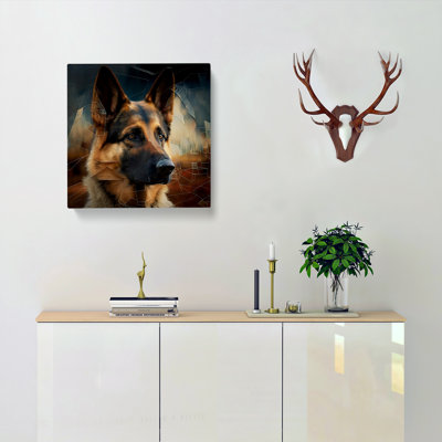 German Shepherd Precisionism - No Frame Print
