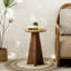 Table de bout ronde Farmhouse avec piédestal sculptural-138799791