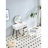 Fluted Makeup Vanity Desk With Round LED Mirror, Glass Top, 4 Drawers, Adjustable Shelves, Modern Dressing Table Set With Stool And Movable Side Table