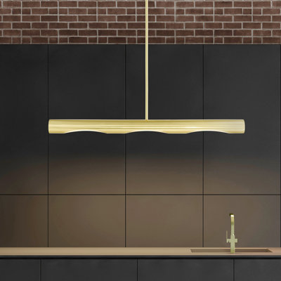 Azria 3 - Light Satin Black Kitchen Island Pendant