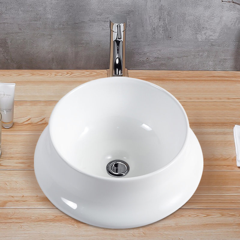 Lavabo vasque en céramique blanc - usure élégante, tendance
