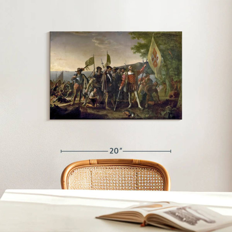 Atterrissage de Christopher Columbus, H 16 po x l 24 po