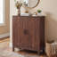 Armoire à chaussures 31,5 po avec tablettes réglables, rangement pour chaussures autoportant avec portes, armoire d'appoint de style campagnard pour le couloir et le salon, vestibule