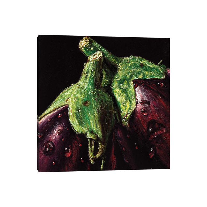 Aubergines by AlmaCh - Wrapped Canvas Painting, 30.48cm H x 30.48cm W x 1.91cm D