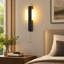 1-Light Black LED Flush Mounted Sconce