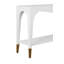 Two Tier Tapered Leg Console With Antique Brass Foot Caps-890817704