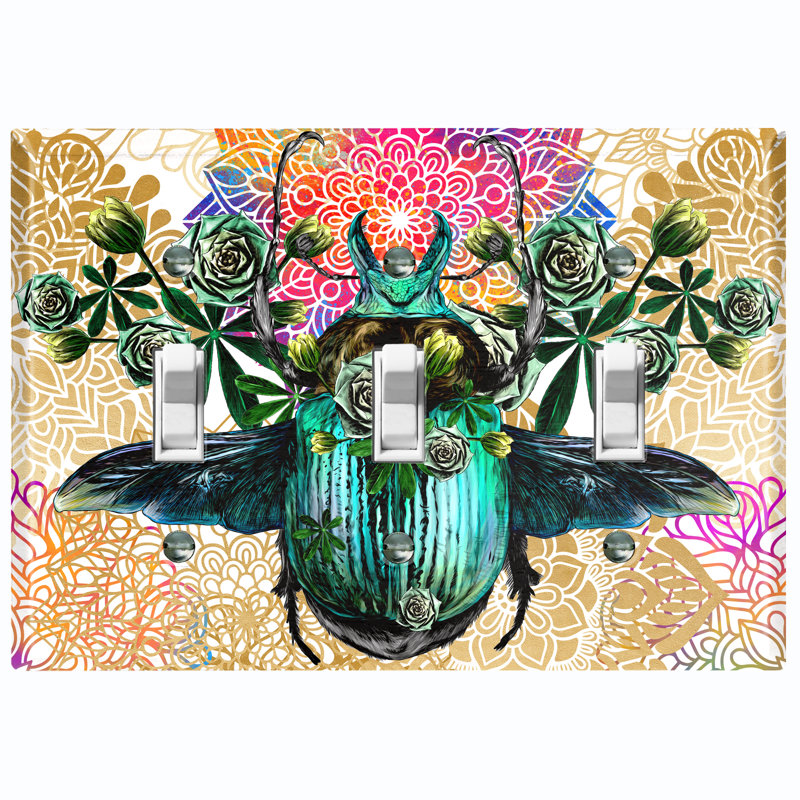Plaque murale 3 lumières Beetle