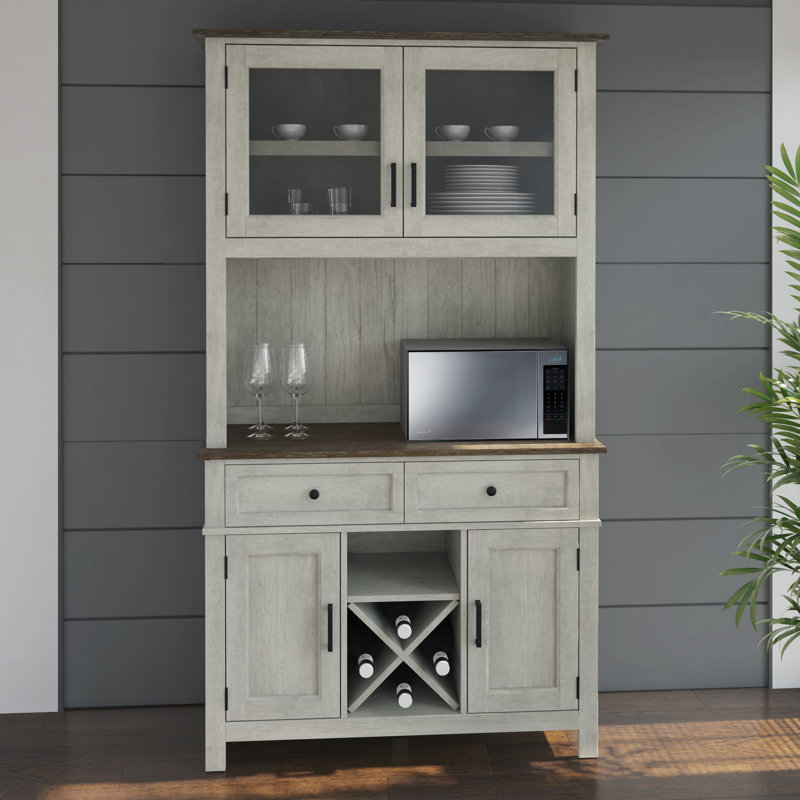 Caister Sideboard with Bar Hutch, Fairfax Oak