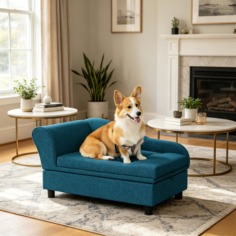 Canapé pour animaux Pawhut, Bleu