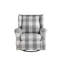 Fauteuil coulissant gris et blanc en tissu avec pivot-1124065083-1124065080