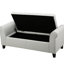 Élégant siège rembourré avec compartiment de rangement, gris, pour petits espaces, accoudoirs roulés, mobilier moderne gris compact-1762112644