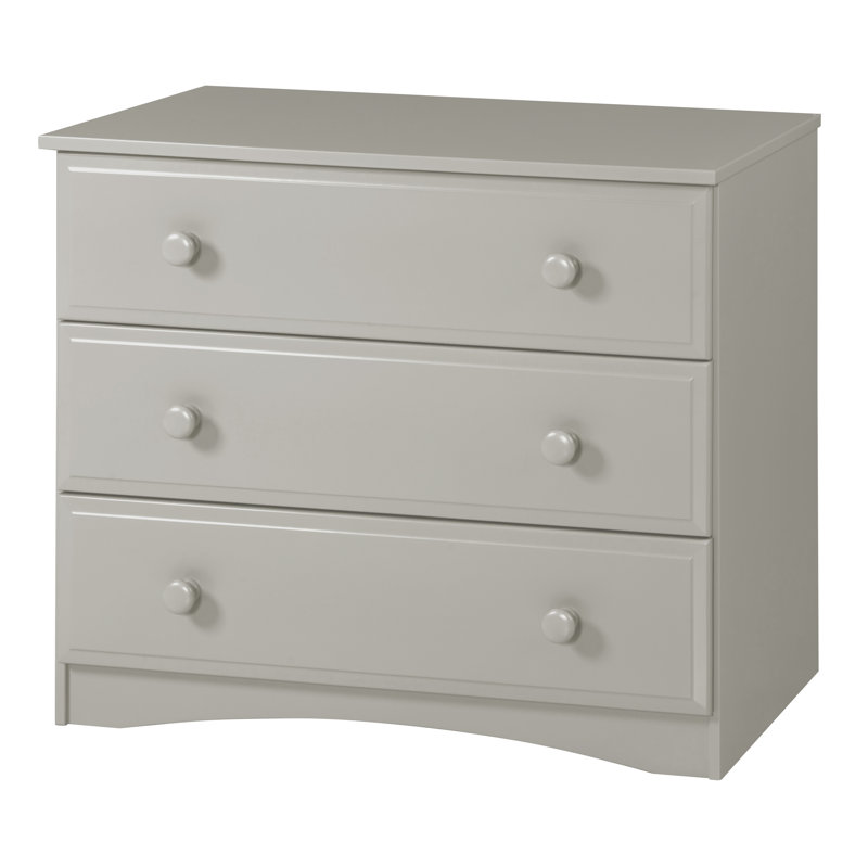 Commode 3 tiroirs Alayna, gris
