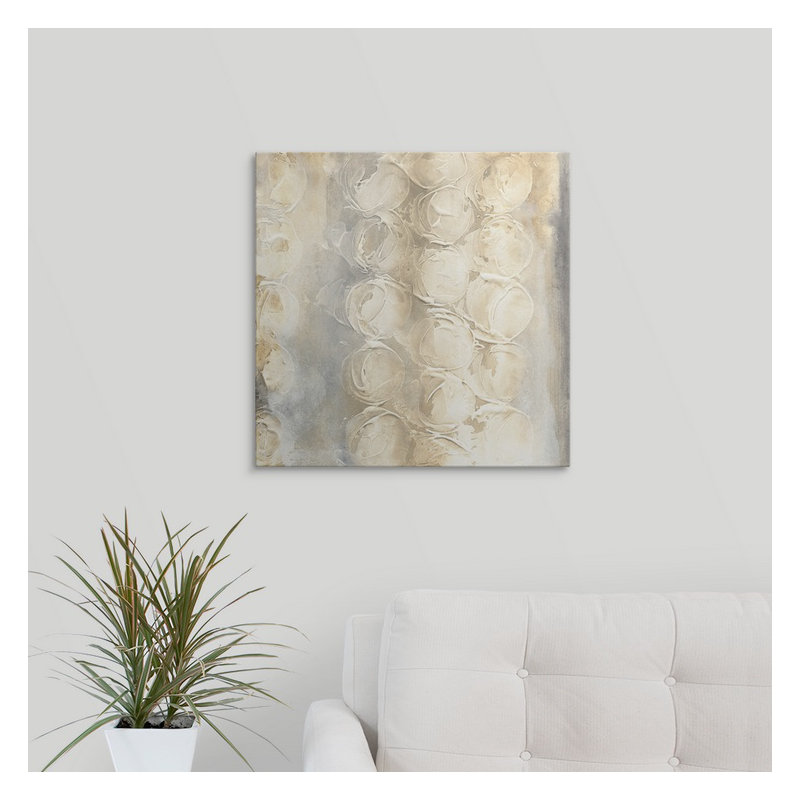 «Neutral Circles II» par Chris Paschke, reproduction d'art, H 20 po x l 20 po x P 1,5 po, Toile