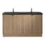 Meuble-lavabo autoportant 59 po Monterey + lavabo double en acrylique renforcé noir-570135852