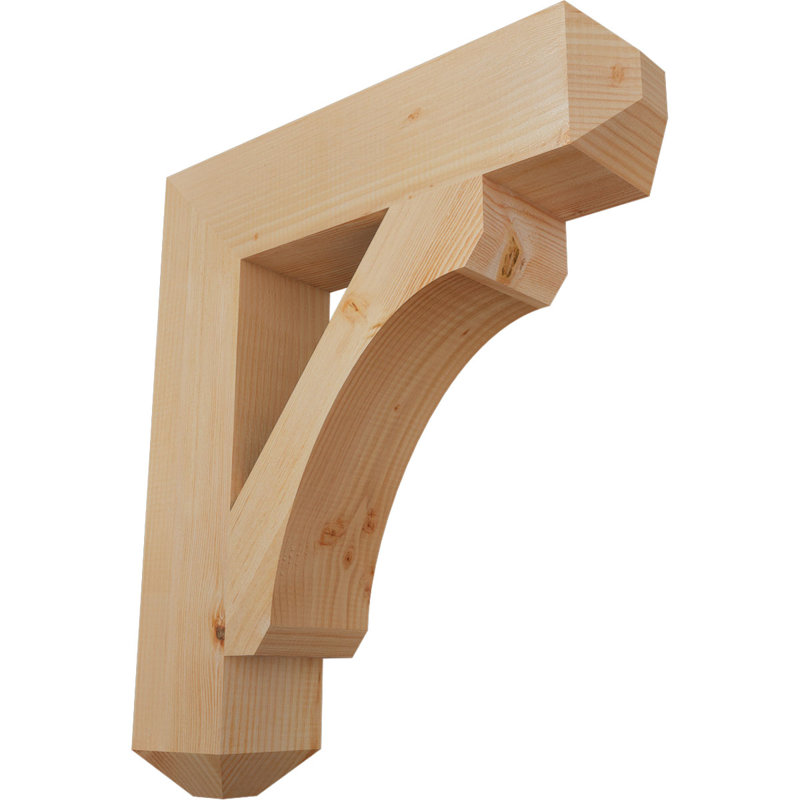 H Support en bois / corbeau, Douglas (lisse), H 30 po x l 5,5 po x P 26 po