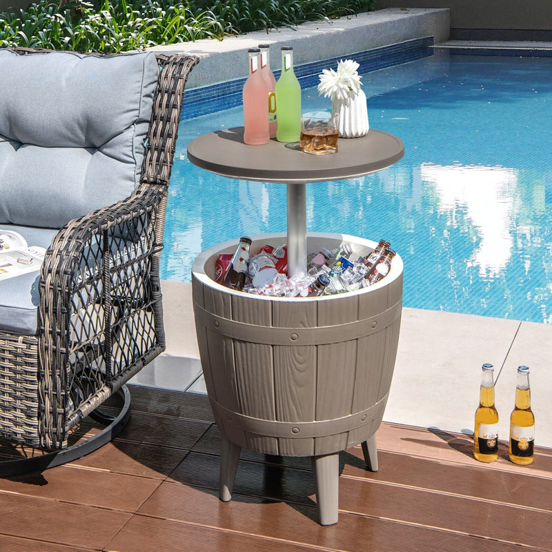 Harvill Round Extendable Outdoor Side Table , 48cm cm W 48cm cm D