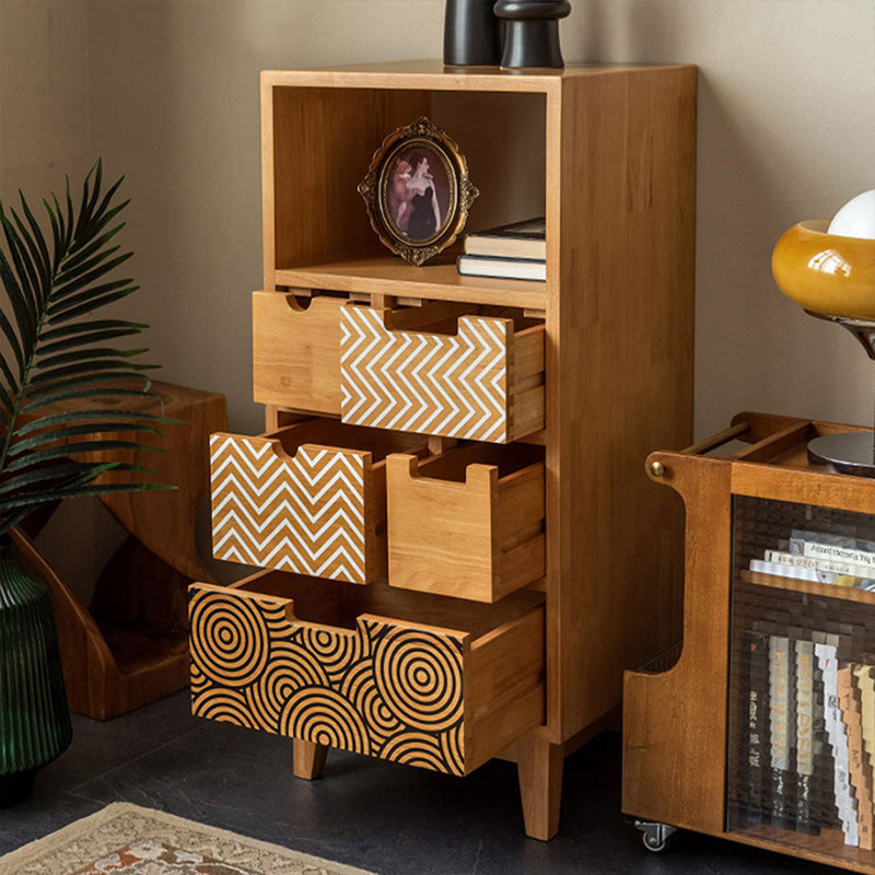 Commode d'appoint en bois massif Bertrando