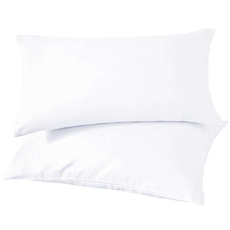 Egyptian-Quality Cotton Bed Pillowcases, 500 Thread Count Cotton Sateen Pillowcases with Envelope Closure - NTBAY, White