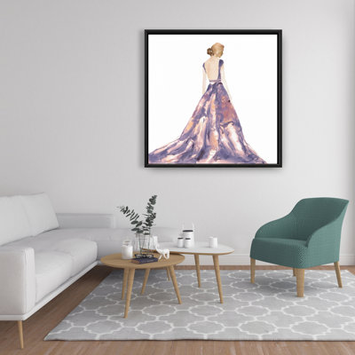 Mauve robe de bal - toile de fond illustrative mauve