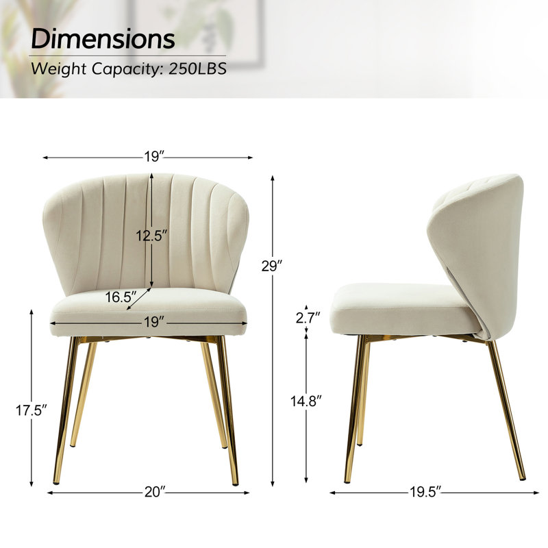 Fauteuil d'appoint moderne en velours avec dossier capitonné H 29 po Leona, Velours havane