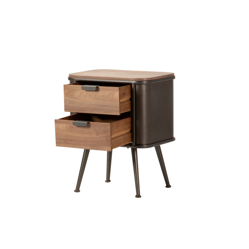 50cm W Metal Bedside Table