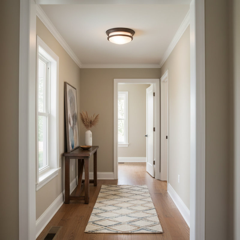Hadley Two-Light Flush Mount Ceiling Light, Oil Rubbed Bronze, Incandescent, White