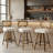 Julieza Swivel Upholstered Faux Leather Counter Stool-303890220-297009906-301645804
