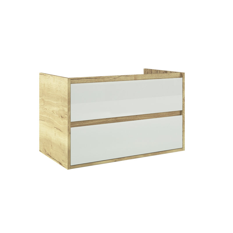 Cristal 120cm Single Bathroom Vanity Base Only, Oak Halifax