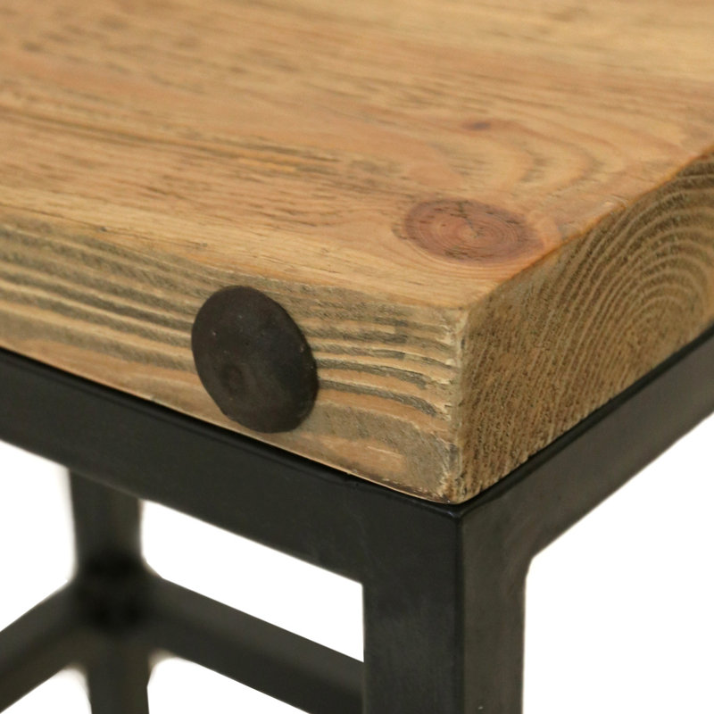 West End Stool with Metal Frame, Counter Stool (24" Seat Height)