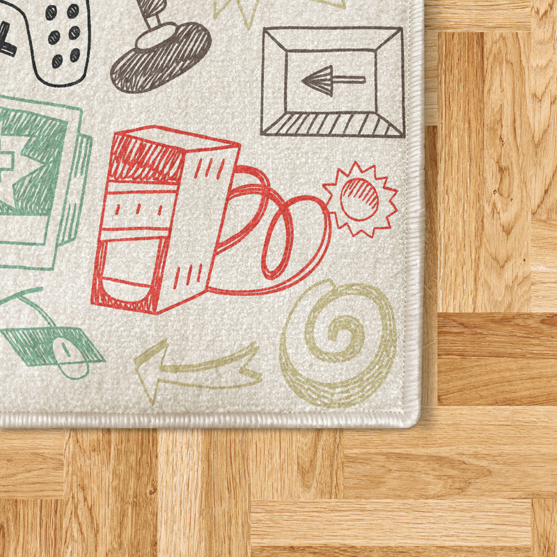Tapis décoratif en fibres à haute densité Danek, Tapis de couloir 2 pi x 5 pi
