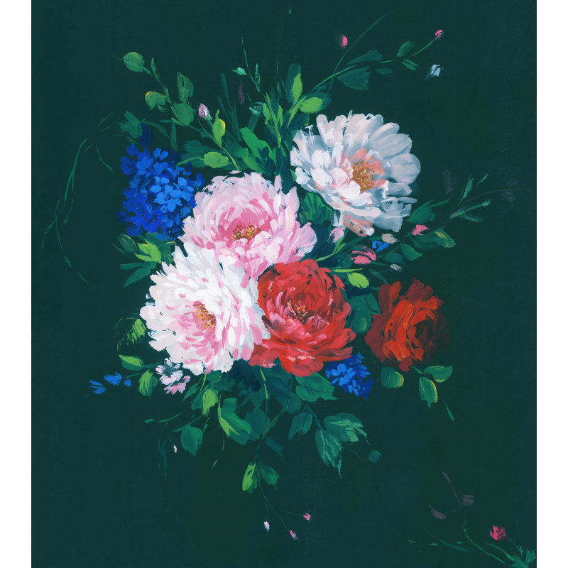Peel & Stick Floral Wall Mural, 100" W x 8.33" L