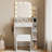 Jaseria Makeup Vanity Set with LED Lighted Mirror & Power Outlet for Bedroom-1602922611