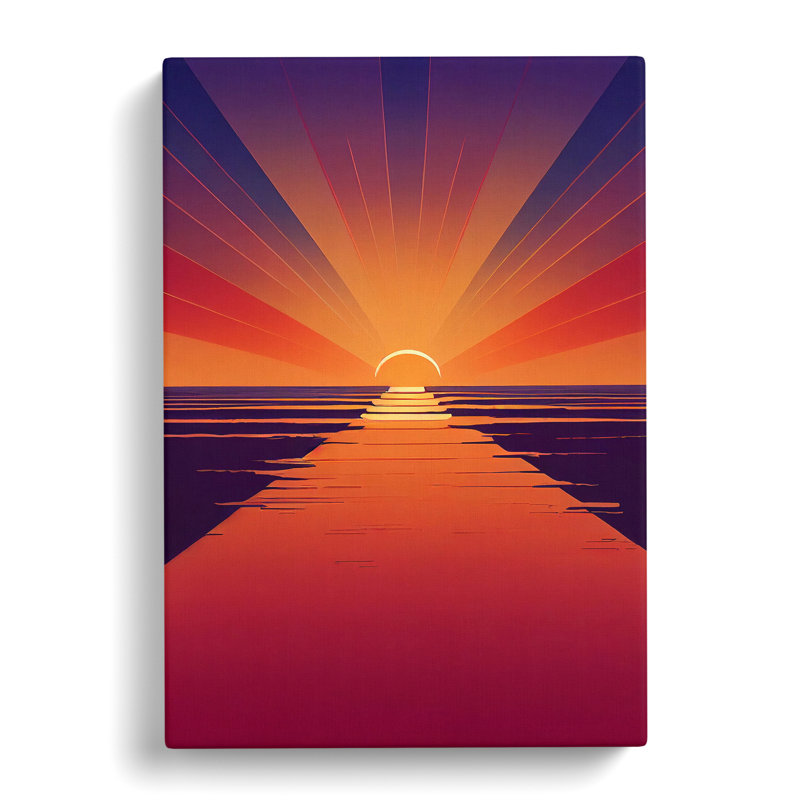 Tremendous Abstract Sunset - Wrapped Canvas, 76cm H x 50cm W x 3cm D