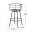 Noelia Swivel Counter Stool with Metal Frame-2094261324