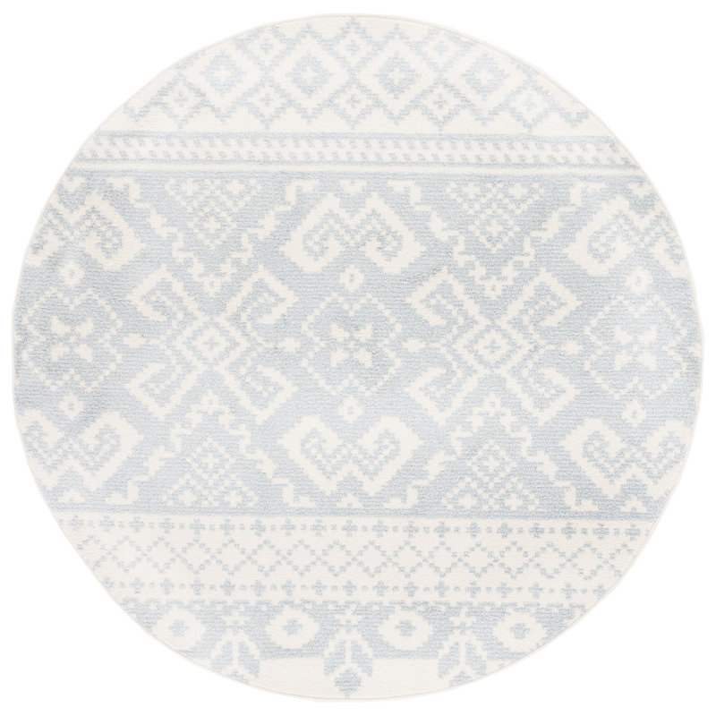 Tapis ivoire / ardoise Wynn, Rond 6 pi