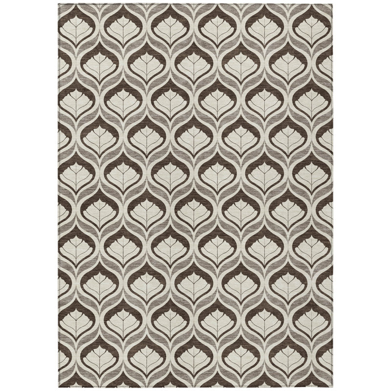 Machine Washable Indoor/Outdoor Jourdan ACN2379 Geometric Rug, Rectangle 10' x 14'