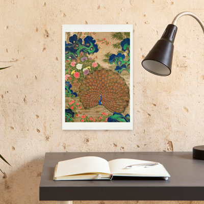 Denetria Contemporary Art Retro Vintage Bird Flower Wall Art 1 Piece Wrapped Canvas Wall Art