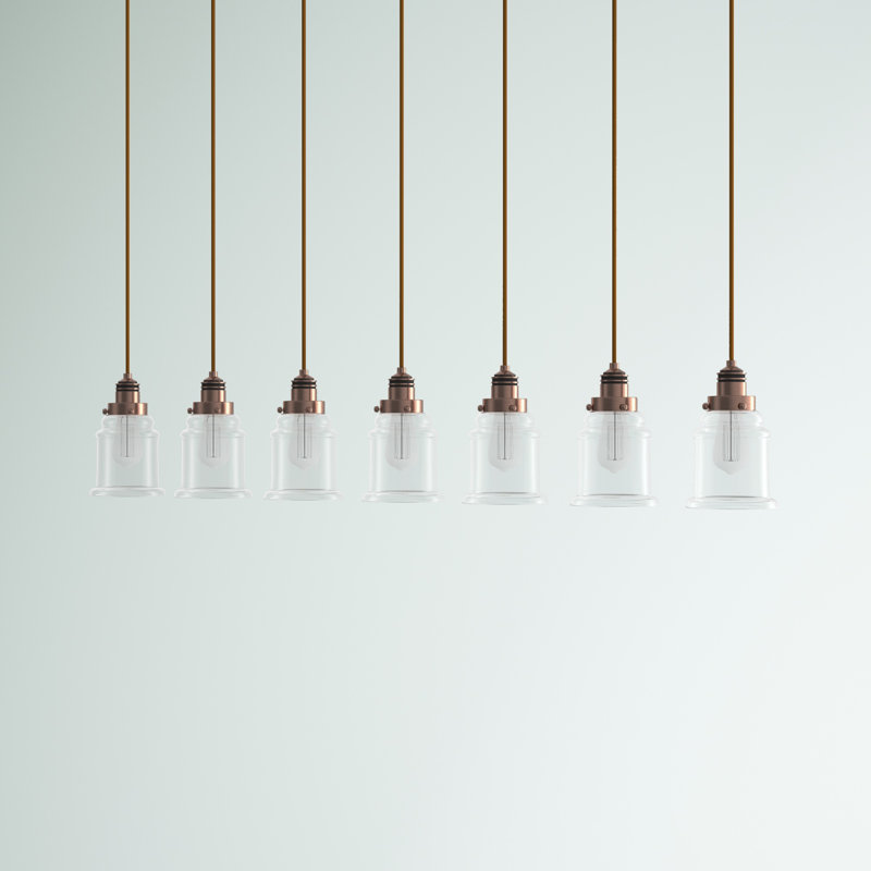 Luminaire suspendu pour îlot de cuisine 7 lumières Cecil
