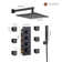 Herathena 3 Functions Temperature Based LED Light Shower System with 6 Body Jets and Rough-in Valve