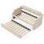 Lit de jour rembourré avec couchette, support à lattes de bois, canapé-lit à structure rembourrée, simple, beige-1032907715