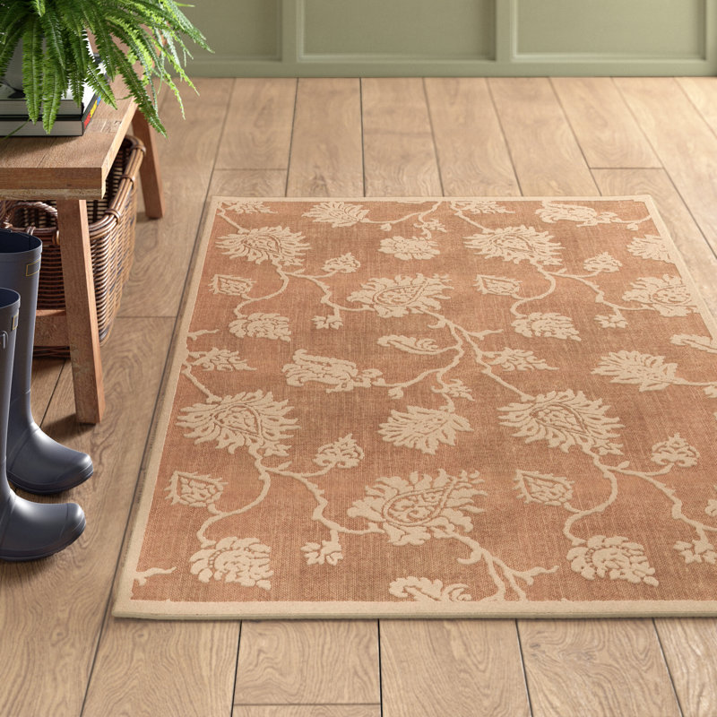 Tapis intérieur / extérieur kaki Anatoli, Rectangle 5 pi x 7 pi 6 po