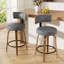 Tabouret de bar pivotant chic en cuir pour un confort et un style ultimes-212838765-212838764