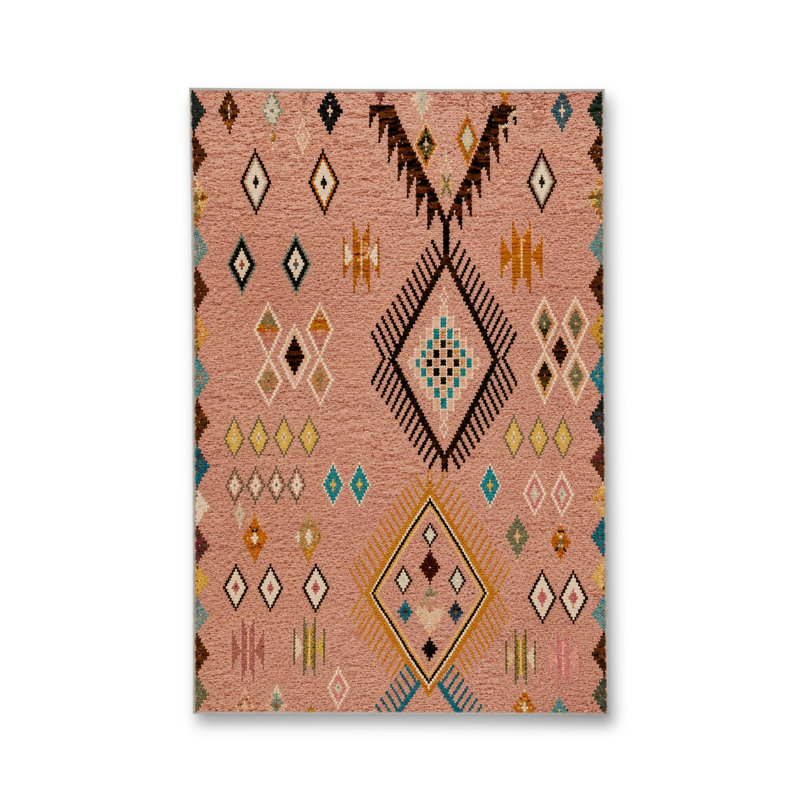 Tapis tissé à motif nautique Mosso, 4'11" x 9'10"