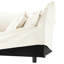 Canapé modulaire amovible avec housse, canapé confortable en chenille profonde avec coussins, crème luxueux