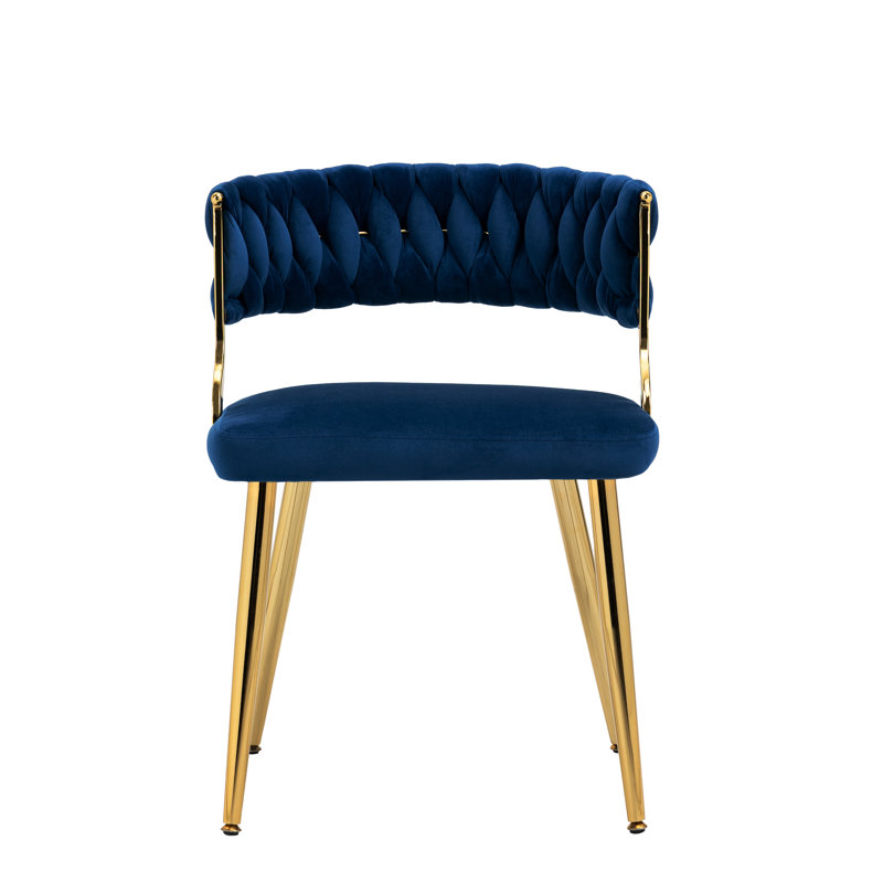 Chaise de salle à manger Ginko, Marine, 4