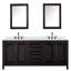 Ensemble de meuble-lavabo double 80 po avec dessus en quartz et miroir Daria-100481670-100481674-100501977