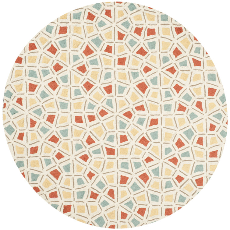 Tapis beige / rouge Spring Wheel