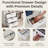 94.48"-173.22" Modern Closet System With Drawers and Adjustable Rods